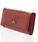 Dámska elegantná kožená peňaženka červená - Cavaldi H271