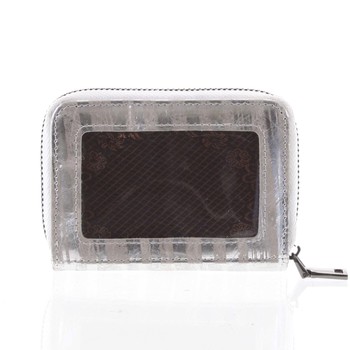 Malá dámska peňaženka kožená strieborná - Rovicky 5157