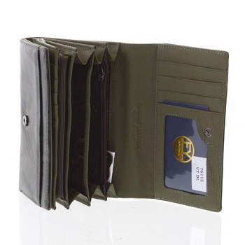 Dámska peňaženka kožená olivová - Rovicky 76112