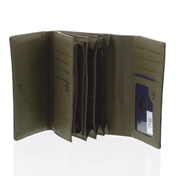 Dámska peňaženka kožená olivová - Rovicky 76112