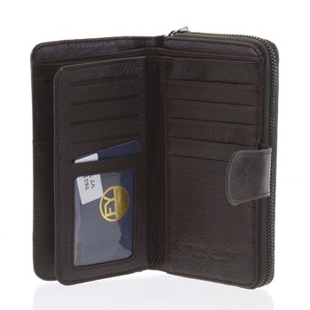Dámska peňaženka kožená čierna - Rovicky 76116