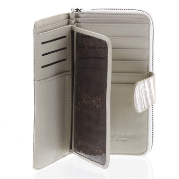 Dámska peňaženka kožená strieborná - Rovicky 76116