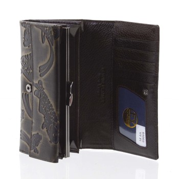 Elegantná dámska kožená peňaženka medená - Rovicky 64003