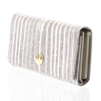 Dámska peňaženka veľká kožená strieborná - Rovicky 1077