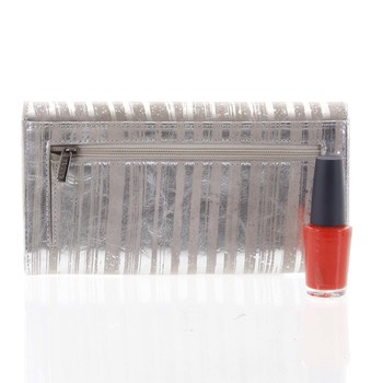 Dámska peňaženka veľká kožená strieborná - Rovicky 1077