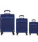 Kvalitný elegantný látkový modrý cestovný kufor sada - Ormi Mada L, M, S