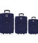 Klasický látkový modrý cestovný kufor sada - Ormi Stof S, M, L