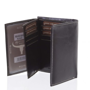 Elegantná pánska kožená peňaženka čierna - BUFFALO Amasai