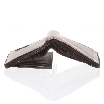 Pánska kožená peňaženka na zips hnedá - BUFFALO Judah