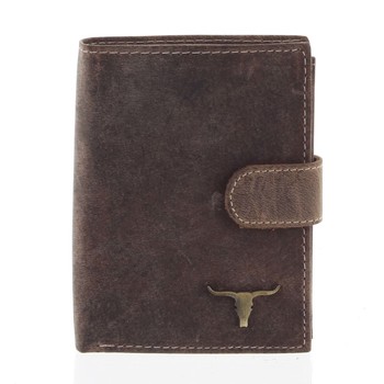 Pánska kožená peňaženka so zápinkou camel - BUFFALO Aretas