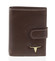 Kvalitná pánska hnedá kožená peňaženka - BUFFALO Mantel