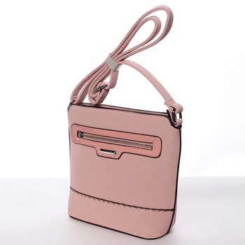 Elegantná dámska ružová crossbody kabelka - Silvia Rosa Meylin