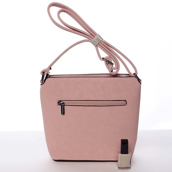 Elegantná dámska ružová crossbody kabelka - Silvia Rosa Meylin