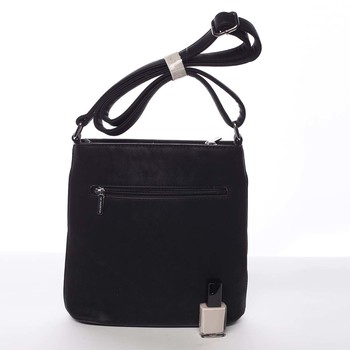 Čierna elegantná dámska crossbody kabelka - Silvia Rosa Shadia