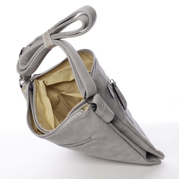 Dámska sivá moderná a elegantná crossbody kabelka - Dudlin Ketty 