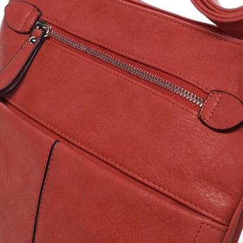 Dámska červená moderná a elegantná crossbody kabelka - Dudlin Ketty 