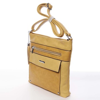 Módna Narcisová žltá dámska crossbody kabelka - Silvia Rosa Areli 
