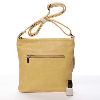 Módna Narcisová žltá dámska crossbody kabelka - Silvia Rosa Areli 