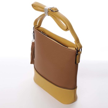 Trendy dámska crossbody kabelka hnedá - Dudlin Adriana