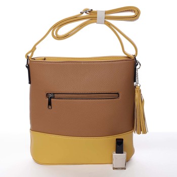 Trendy dámska crossbody kabelka hnedá - Dudlin Adriana