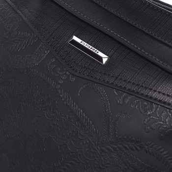 Štýlová elegantná čierna crossbody kabelka so vzorom - Silvia Rosa Nicole 