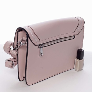 Originálna elegantná crossbody kabelka svetloružová - Silvia Rosa Cielo 