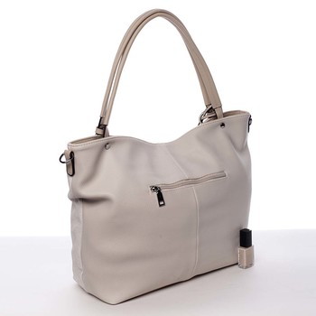 Veľká dámska kabelka cez rameno béžová MARIA C Ewa 