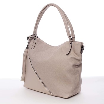 Veľká dámska kabelka cez rameno apricot MARIA C Ewa 