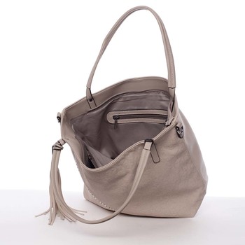 Veľká dámska kabelka cez rameno apricot MARIA C Ewa 