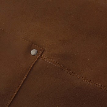 Kožená pánska grilovacia zástera hnedá - OLD WEST Master