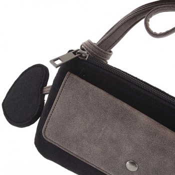 Filcová crossbody kabelka čierna - Beagles Laser