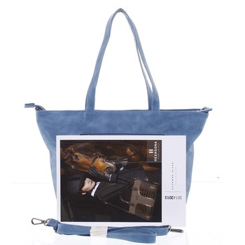 Elegantná perforovaná dámska kabelka cez plece modrá - Beagles Lema 