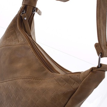 Camel prešívaná dámska crossbody kabelka - Enrico Benetii Fariha 