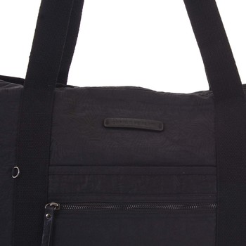 Veľká dámska cestovná taška cez plece čierna - Enrico Benetti Mariam