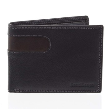 Pánska kožená peňaženka tenká čierna - SendiDesign Elohi
