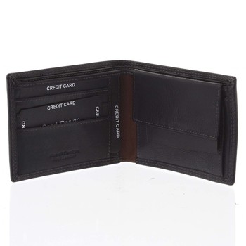 Pánska kožená peňaženka tenká čierna - SendiDesign Elohi