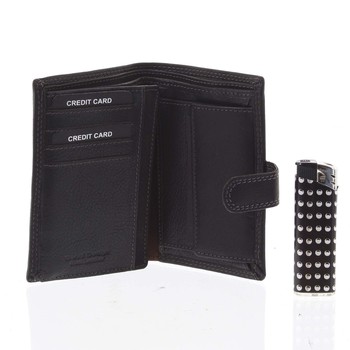 Pánska kožená peňaženka čierna - SendiDesign Elam