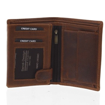 Pánska kožená peňaženka hnedá - SendiDesign Parah