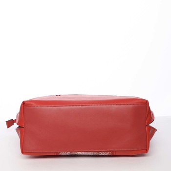 Luxusná červená dámska kabelka cez plece - Maria C Parisa