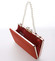 Luxusná dámska saténová listová kabelka s perlami červená - Michelle Moon Seeland