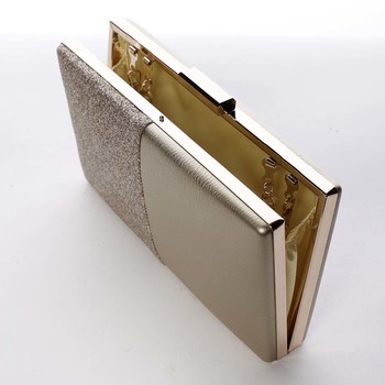 Luxusná zlatá listová kabelka s kovovou sponou - Michelle Moon Darkside