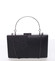 Luxusná čierna listová kabelka s kovovou sponou - Michelle Moon Darkside