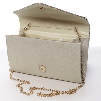 Dámska listová kabelka s glitrami zlatá - Michelle Moon Luisa