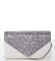 Dámska listová kabelka s glitrami strieborná - Michelle Moon Luisa