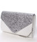 Dámska listová kabelka s glitrami strieborná - Michelle Moon Luisa