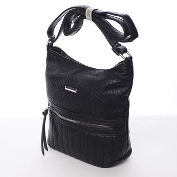 Módní černá dámská crossbody kabelka - Silvia Rosa Santika