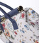 Originálna módna dámska kožená kabelka do ruky modrá kvetovaná - ItalY Hila