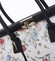 Originálna módna dámska kožená kabelka do ruky čierna kvetovaná - ItalY Hila
