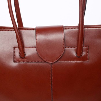 Elegantná a módna dámska kožená kabelka červená - ItalY Alison