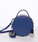 Malá kráľovsky modrá elegantná dámska kožená kabelka - ItalY Husna